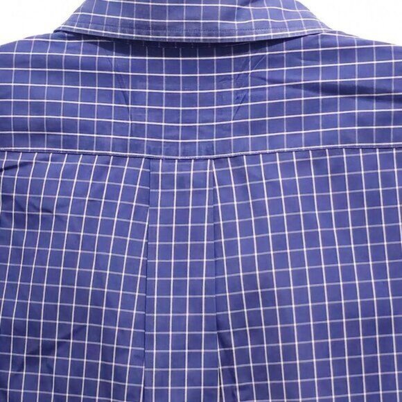 Brooks Brothers Men's Long Sleeve Dress Shirt - Blue Checkered Neck size 16.5 - Picture 11 of 13